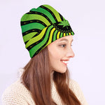 Psychedelic Cannabis Leaf Print Beanie