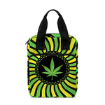 Psychedelic Cannabis Leaf Print Bible Tote Bag