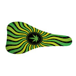 Psychedelic Cannabis Leaf Print Bicycle Seat Cover