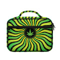 Psychedelic Cannabis Leaf Print Briefcase Bible Bag