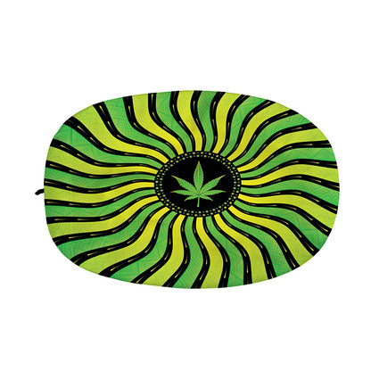 Psychedelic Cannabis Leaf Print Car Side Mirror Covers