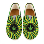 Psychedelic Cannabis Leaf Print Casual Shoes