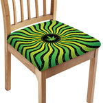 Psychedelic Cannabis Leaf Print Chair Cushion Cover