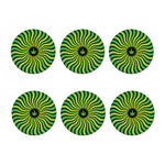 Psychedelic Cannabis Leaf Print Coaster Set