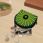 Psychedelic Cannabis Leaf Print Coin Purse