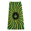 Psychedelic Cannabis Leaf Print Cotton Front Slit Maxi Skirt