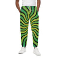 Psychedelic Cannabis Leaf Print Cotton Sweatpants