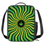 Psychedelic Cannabis Leaf Print Crossbody Lunch Bag