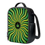Psychedelic Cannabis Leaf Print Crossbody Lunch Bag