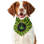 Psychedelic Cannabis Leaf Print Dog Bandana
