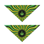 Psychedelic Cannabis Leaf Print Dog Bandana