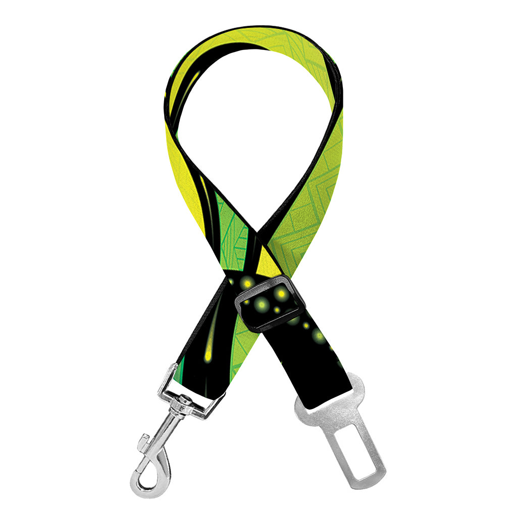 Psychedelic Cannabis Leaf Print Dog Seat Belt