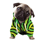 Psychedelic Cannabis Leaf Print Dog Zip Up Hoodie