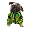 Psychedelic Cannabis Leaf Print Dog Zip Up Jacket