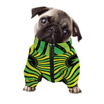Psychedelic Cannabis Leaf Print Dog Zip Up Jacket