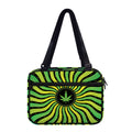 Psychedelic Cannabis Leaf Print Double Strap Bible Bag