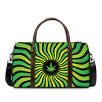 Psychedelic Cannabis Leaf Print Duffle Bag