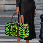 Psychedelic Cannabis Leaf Print Duffle Bag