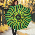 Psychedelic Cannabis Leaf Print Foldable Umbrella