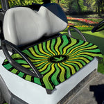 Psychedelic Cannabis Leaf Print Golf Cart Seat Cover