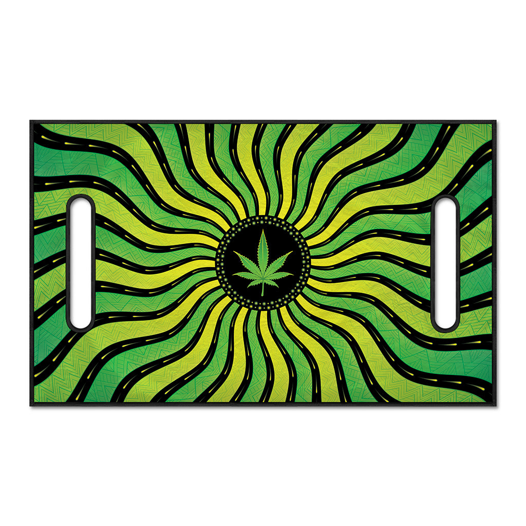 Psychedelic Cannabis Leaf Print Golf Cart Seat Cover