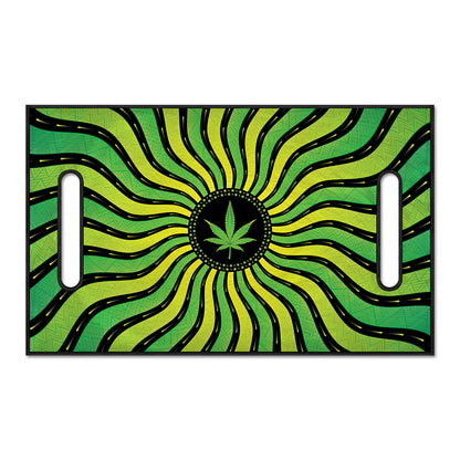 Psychedelic Cannabis Leaf Print Golf Cart Seat Cover