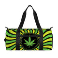 Psychedelic Cannabis Leaf Print Gym Bag