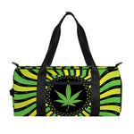 Psychedelic Cannabis Leaf Print Gym Bag