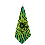 Psychedelic Cannabis Leaf Print Hand Towel