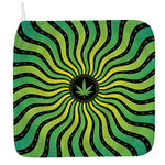 Psychedelic Cannabis Leaf Print Hand Towel
