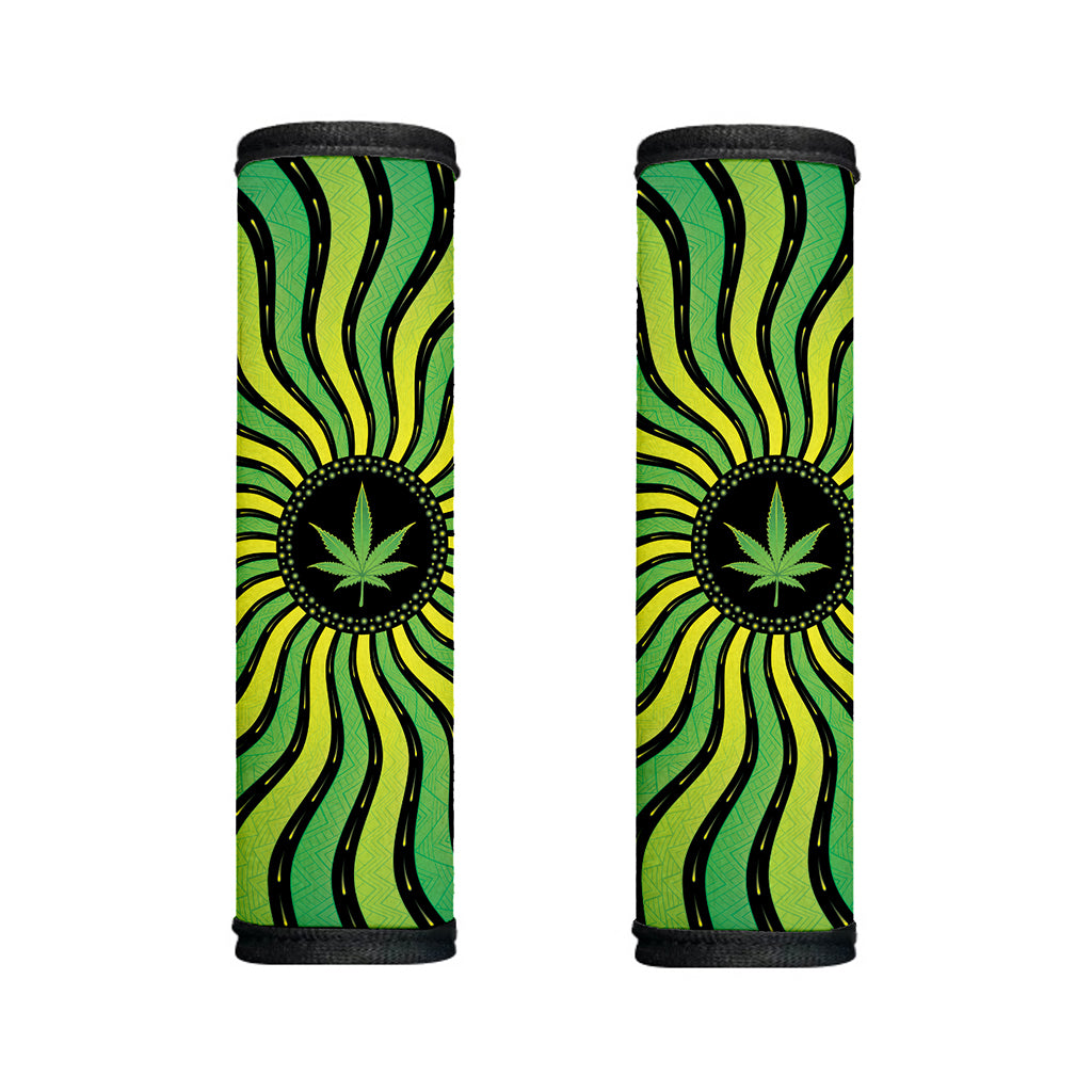 Psychedelic Cannabis Leaf Print Handle Covers