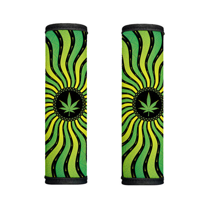Psychedelic Cannabis Leaf Print Handle Covers