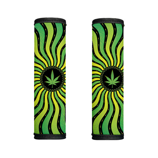Psychedelic Cannabis Leaf Print Handle Covers