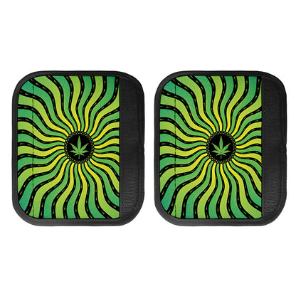 Psychedelic Cannabis Leaf Print Handle Covers