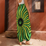 Psychedelic Cannabis Leaf Print Harem Pants