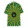 Psychedelic Cannabis Leaf Print Hawaiian Shirt