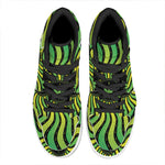 Psychedelic Cannabis Leaf Print High Top Leather Sneakers
