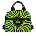 Psychedelic Cannabis Leaf Print Insulated Lunch Bag