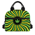 Psychedelic Cannabis Leaf Print Insulated Lunch Bag