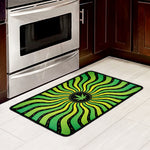 Psychedelic Cannabis Leaf Print Kitchen Mat