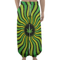 Psychedelic Cannabis Leaf Print Lantern Pants