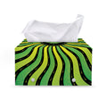 Psychedelic Cannabis Leaf Print Leather Tissue Box Cover