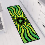 Psychedelic Cannabis Leaf Print Long Kitchen Mat