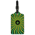 Psychedelic Cannabis Leaf Print Luggage Tag