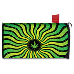 Psychedelic Cannabis Leaf Print Mailbox Cover