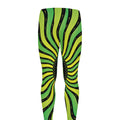 Psychedelic Cannabis Leaf Print Men's Leggings