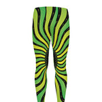 Psychedelic Cannabis Leaf Print Men's leggings