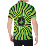 Psychedelic Cannabis Leaf Print Men's Shirt