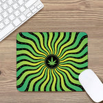 Psychedelic Cannabis Leaf Print Mouse Pad
