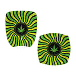 Psychedelic Cannabis Leaf Print Office Chair Cover